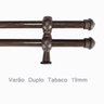 Kit Varão Duplo 2 Metros 19mm - Tabaco - 1