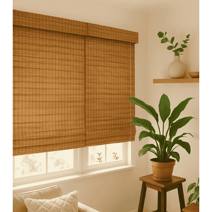 Persiana Romana Bambu Block 200larg X 220alt Natural (2 Peças)