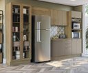 Ver imagem 1 de Armário de Cozinha Modulada Completa Reta 6 Peças 3,50m Botanic Kappesberg - Nogueira/Fendi