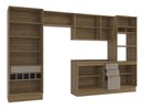 Ver imagem 4 de Armário de Cozinha Modulada Completa Reta 6 Peças 3,50m Botanic Kappesberg - Nogueira/Fendi