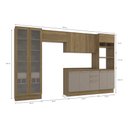 Ver imagem 4 de Armário de Cozinha Modulada Completa Reta 6 Peças 3,50m 239 Botanic Kappesberg - Nogueira/fendi