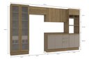 Ver imagem 3 de Armário de Cozinha Modulada Completa Reta 6 Peças 3,50m Botanic Kappesberg - Nogueira/Fendi