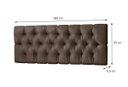 Ver imagem 2 de Cabeceira para Cama Casal Estofada 1.60M Marrom - Rede Móveis