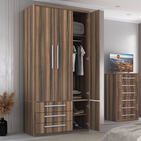 Guarda-roupa de 3 Portas 1307 Ilan Noce Málaga