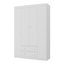 Ver imagem 1 de Guarda-Roupa Solteiro 122cm 4 Portas e 2 Gavetas Lira Multimóveis Mp4804 Branco