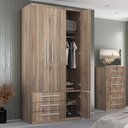 Ver imagem 1 de Guarda-roupa de 3 Portas 1307 Ilan Castanho