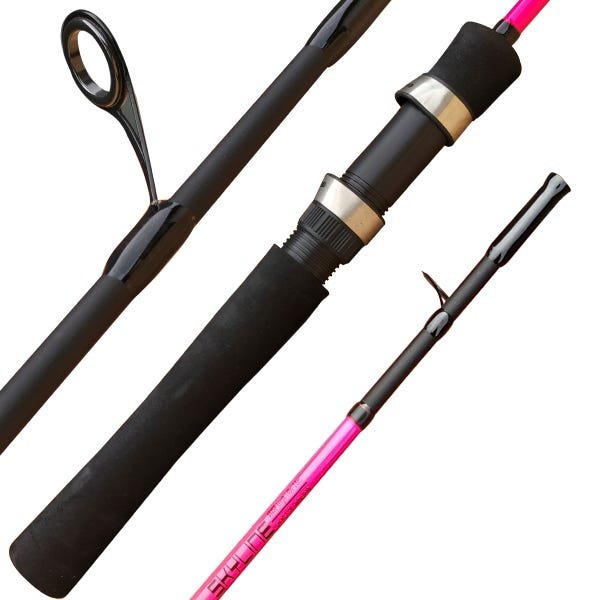 Vara Rosa Molinete Saint 1,68m Fibra de Vidro Maciça - 6