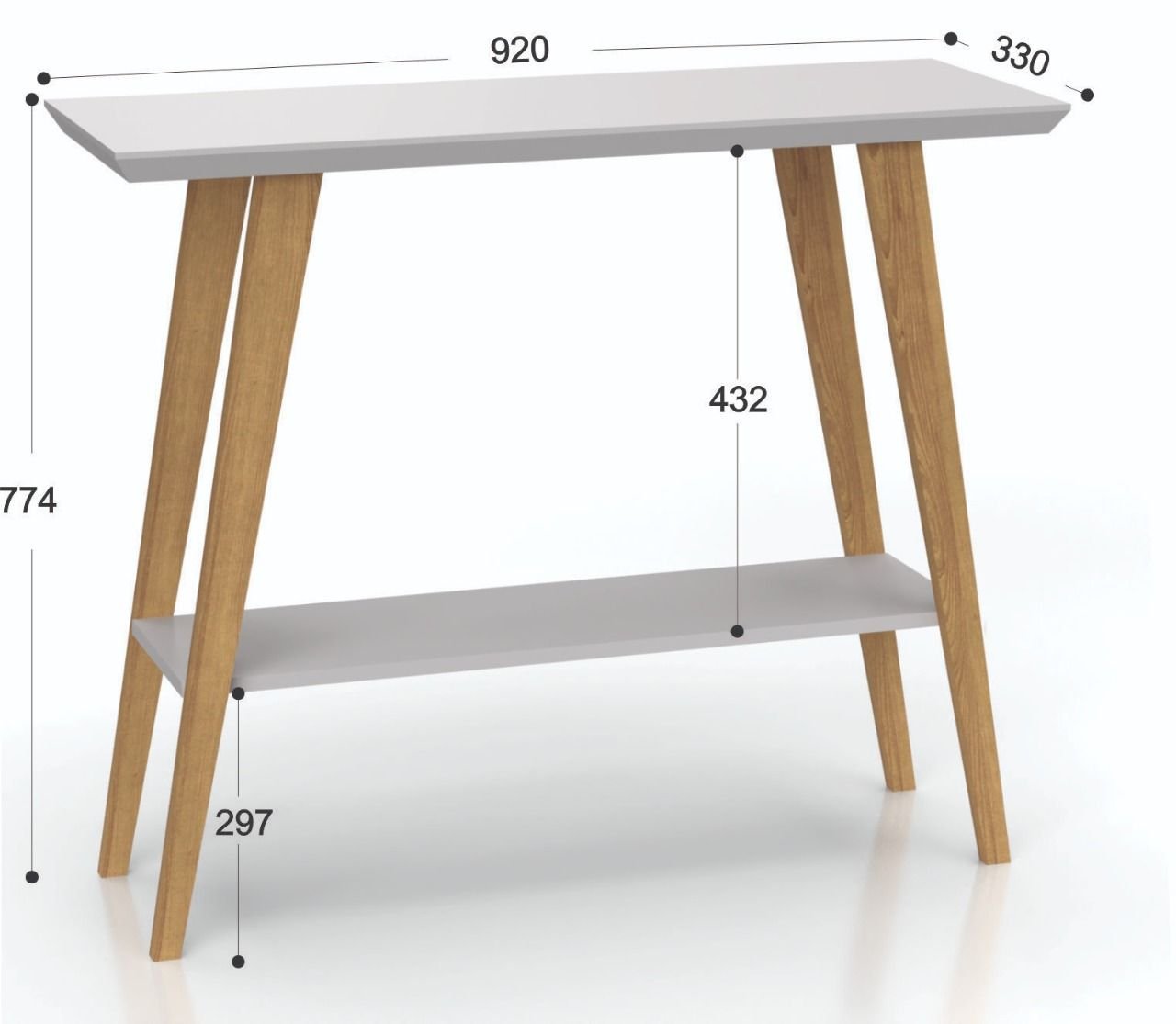 Aparador Davi/monaco Tampo Mdf 25mm Off White - 5