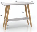 Ver imagem 6 de Aparador Monaco Branco/amadeirado Tampo Mdf Maciço 25mm Pés Madeira Pinus