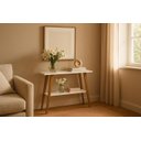 Ver imagem 2 de Aparador Monaco Branco/amadeirado Tampo Mdf Maciço 25mm Pés Madeira Pinus