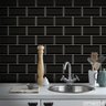 Papel de Parede Azulejo para Cozinha Metrô Preto Pop - 0,47 x 2,60M - 2