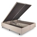 Ver imagem 3 de Cama Box Baú King 193x203x42 Cm Linho com Pistão a Gás