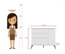 Ver imagem 4 de Kit Quarto Infantil Bebê Melinda Retrô Com Pés Cômoda 3 Gavetas E Guarda Roupa 3 Portas 2 Gavetas Br