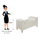 Ver imagem 3 de Divã Recamier Sofá Baú Félix 0,90M Suede Bege - AM Decor