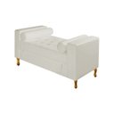 Ver imagem 1 de Divã Recamier Sofá Baú Félix 0,90M Suede Bege - AM Decor