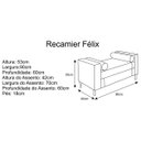 Ver imagem 4 de Divã Recamier Sofá Baú Félix 0,90M Suede Bege - AM Decor