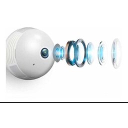 Câmera Ip Seguraca Lâmpada Vr 360 Panoramica Espia Wifi V380 - 3
