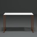 Ver imagem 4 de Escrivaninha Escritório Branco com Cobre Industrial Mesa Office 120cm