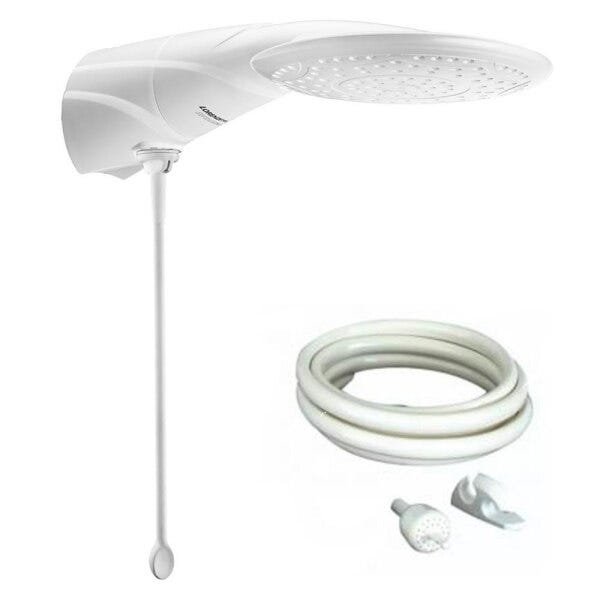 Chuveiro Ducha Lorenzetti Advanced Multitemperaturas 220V 7500W Branco com Haste - 2