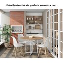 Ver imagem 2 de Mesa de Reunião Redonda 110x110cm Pé Tubular Pe25 em MDP Branca com Base Branca