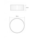 Ver imagem 2 de Plafon Redondo Madeira 80cm - Imbuia - Bivolt