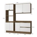 Ver imagem 3 de Armário de Cozinha Compacta 100% Mdf 205cm Nogueira/branco Celeste Kappesberg