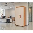 Ver imagem 1 de Sapateira Multiuso Atenas Mdf com Chave Armário Organizador Pés Madeira 2 Portas:nature/off White