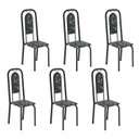 Ver imagem 1 de Cadeiras para Sala de Jantar 6 Unidades Lara Preto/Floral