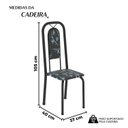Ver imagem 3 de Cadeiras para Sala de Jantar 6 Unidades Lara Preto/Floral