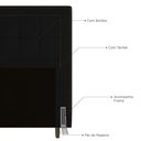 Ver imagem 2 de Cabeceira Box King Size 195cm com Tachas e Frame Preto