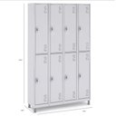 Ver imagem 2 de Vestiário Academia: Roupeiro Aço 8 Portas Grandes com Tranca:preto