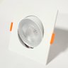 Kit 4 Spot Led Embutir Olho de Boi 5w 6500k Direcionável Quadrado Branco Frio - 4