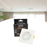 Kit 4 Spot Led Embutir Olho de Boi 5w 6500k Direcionável Quadrado Branco Frio - 2