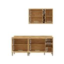 Ver imagem 4 de Cozinha Modulada Compacta 3 Peças 7 Portas e 3 Gavetas 100% MDF 200cm Barbados Espresso Móveis Bege/Amêndoa/Off White