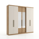 Ver imagem 2 de Guarda Roupa Casal com Espelho 6 Portas e 4 Gavetas 238 x 231cm Passione Ultra Yescasa Capuccino/Off White