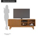 Ver imagem 3 de Rack para TV até 70 Polegadas Crjcm-RCK006 168cm MDP MDF 1 Porta de Correr 4 Nichos Marrom