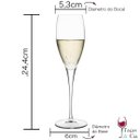 Ver imagem 3 de Kit 6 Taças Champanhe Cristal Titânio Flamenco Bohemia 210ml