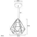 Ver imagem 4 de Kit 3 Pendentes Diamante Aramado Grande Preto