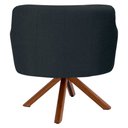 Ver imagem 4 de Poltrona Decorativa Giratória Base Giromad Madeira Jade C-465 Linho Chumbo - Domi