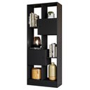 Ver imagem 5 de Estante Livreiro Multiuso 2 Portas 6 Nichos 73cm Hub Q01 Preto Fosco - Mpozenato