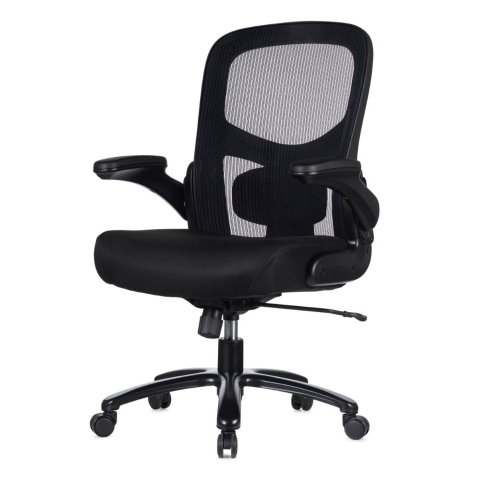 Cadeira Escritório Plus Size Nr-17 Diretor BLM922P Blume Tela Mesh Preto até 180kg Base Rodizio PU