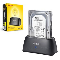 Dock Station HD Sata 3.5" e 2.5" Hhd ou SSD USB 3.0 Original Transmissão 5 Gpbs - 1
