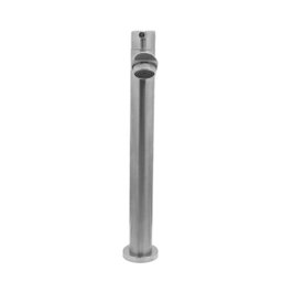 Torneira  Inox Escovado Lavatório Banheiro Bancada Bica Alta Luxo 1/4 v Lavabo - 2