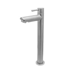 Torneira  Inox Escovado Lavatório Banheiro Bancada Bica Alta Luxo 1/4 v Lavabo - 4