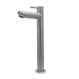 Torneira  Inox Escovado Lavatório Banheiro Bancada Bica Alta Luxo 1/4 v Lavabo - 1