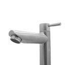 Ver imagem 5 de Torneira Inox Escovado Lavatório Banheiro Bancada Bica Alta Luxo 1/4 v Lavabo