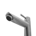 Ver imagem 3 de Torneira Inox Escovado Lavatório Banheiro Bancada Bica Alta Luxo 1/4 v Lavabo