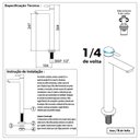 Ver imagem 6 de Torneira Inox Escovado Lavatório Banheiro Bancada Bica Alta Luxo 1/4 v Lavabo