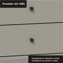 Ver mais imagens de Cômoda de Cabeceira 3 Gavetas com Pintura UV e Pés em Metal 49x62x38cm Taupe