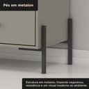 Ver imagem 5 de Cômoda de Cabeceira 3 Gavetas com Pintura UV e Pés em Metal 49x62x38cm Taupe